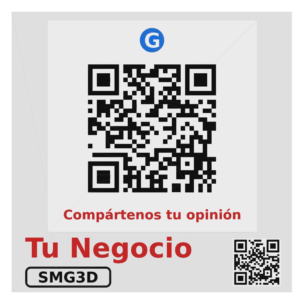 ScaleMint Tap: soporte con el nombre del negocio y placa con código QR y chip NFC